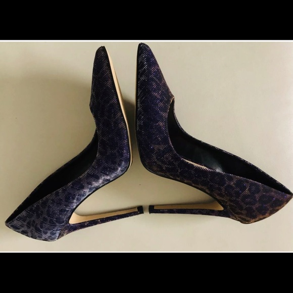 Aldo Hanrietta Sequins Pump Party shoes size 5 Sequins Purple Gold Leopard print - Picture 12 of 14
